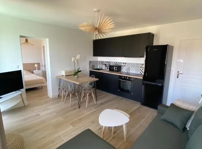 Magnifique T2 40m2 Centre Vue Au Bord De La Neuf 5 Personnes Clim Wifi Balcon Parking Privé Fermé